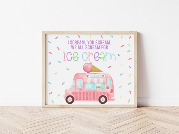 I Scream You Scream Sign 8x10 Instant (Instant Download) 