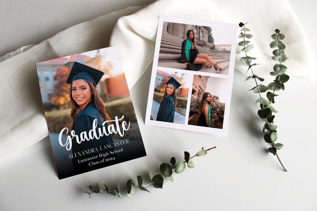 Editable Graduate Senior Card Template, Printable Class of 2024 ...