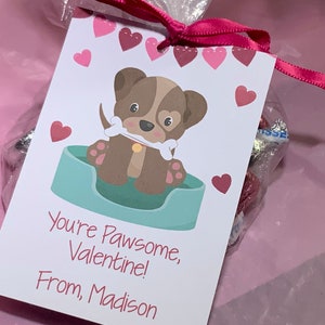 Dog Valentine, You're Pawsome Valentine, Puppy Valentine, Valentines For Kids Class, Kids Valentines,School Valentines, Classroom Valentines