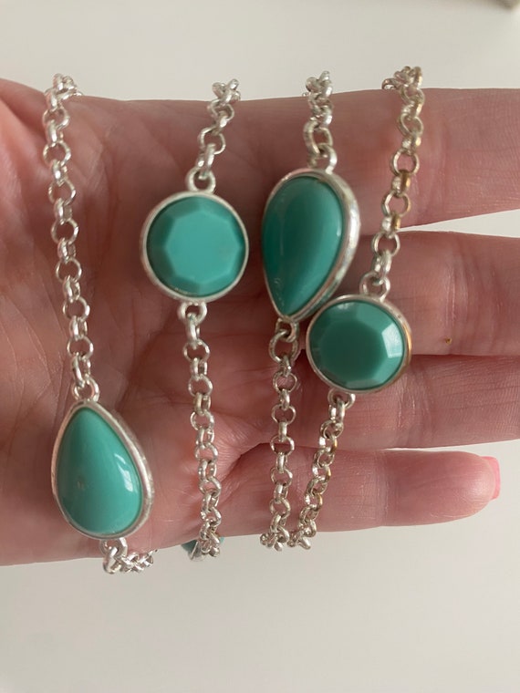 Vintage Jewelry Liz Claiborne Turquoise Necklace … - image 1