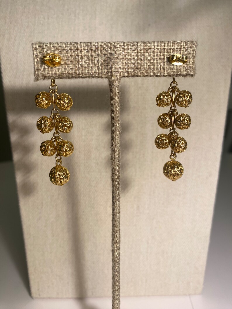 lonna & lilly Gold-Tone Pavé & Bead Multi-Row Chandelier Earrings - Macy's
