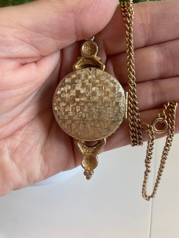 Jewelry Vintage Necklace Antiqued Gold Art Nouvea… - image 2