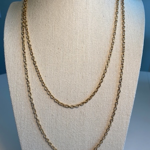 Vintage Jewelry Signed Sarah Coventry Gold Tone Chain Necklace