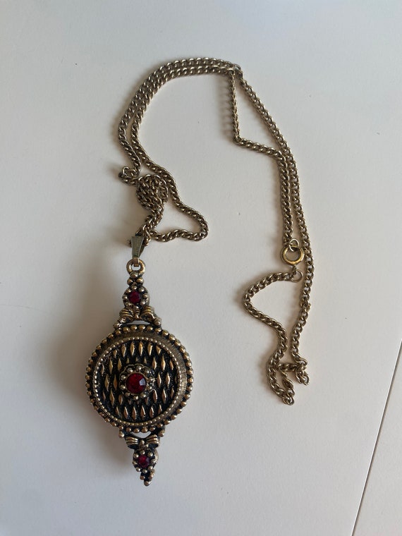Jewelry Vintage Necklace Antiqued Gold Art Nouvea… - image 5