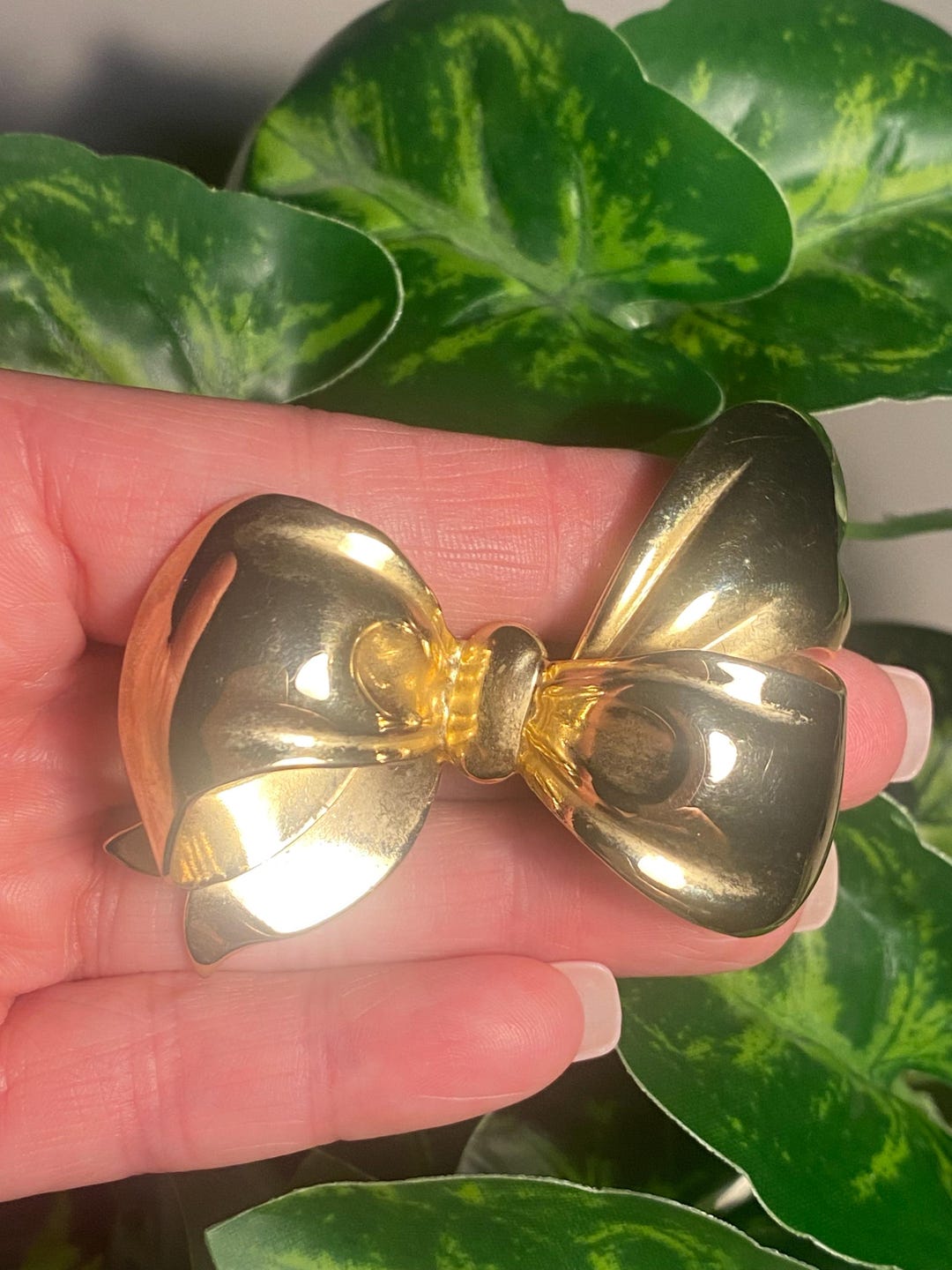 Vintage Jewelry Brooch Pin Gold Tone Bow - Etsy