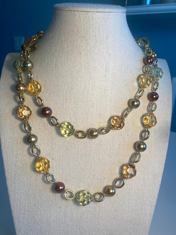 KJL Kenneth Jay Lane Vintage Necklace Gold Tone C… - image 2