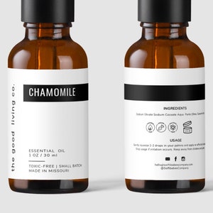Custom Bottle Label Template 3 Sizes Body Product Label DIY Bottle
