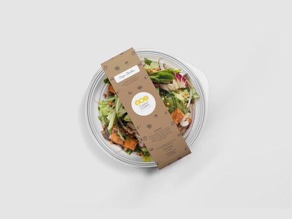 Takeaway Container Label Template Takeout Box Label To Go Etsy