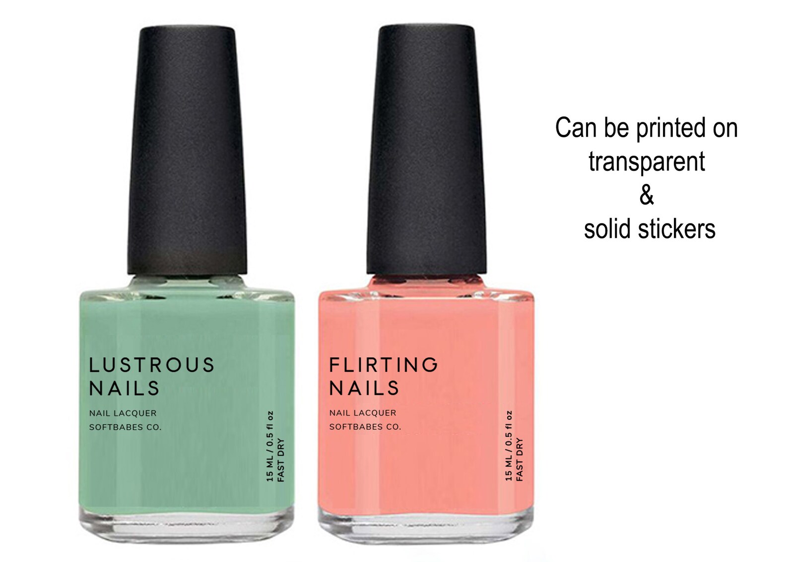 Nova Nail Plosh Label Template Nail Polish sticker template Etsy