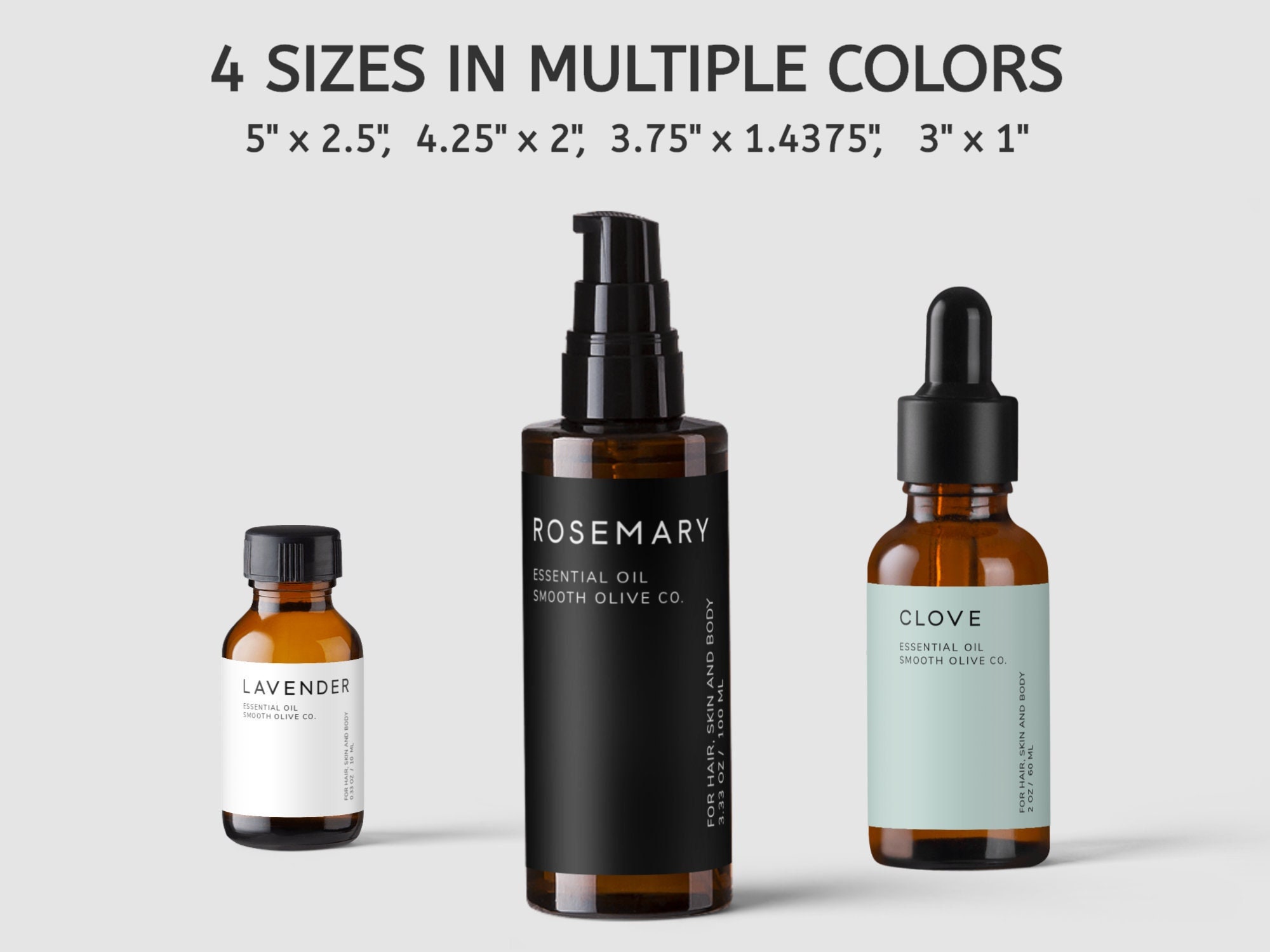 Bottle Label Template 4 Sizes Custom Product Label Design - Etsy