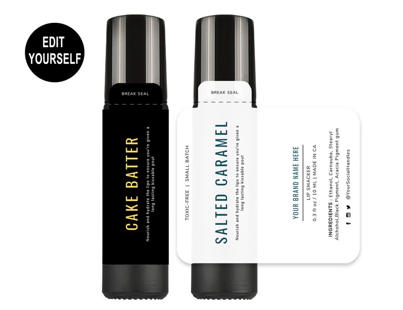 adele printable lip balm label custom lip balm label lip etsy