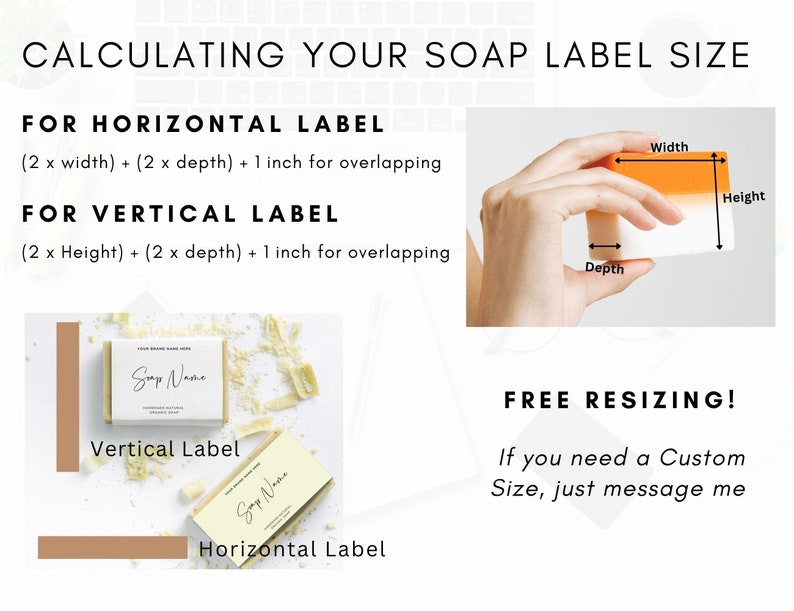 Belly Band Soap Label Template 2 SIZES Soap Label Template Etsy