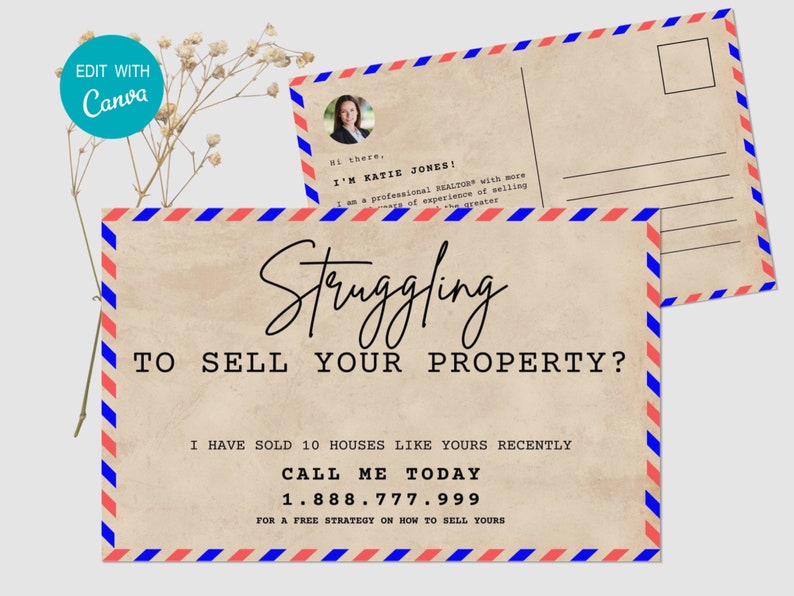 Real Estate Farming Postcard Letter Canva Template Realtor Etsy