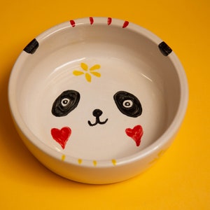 Handmade ceramic Dog bowl, ceramic food and water, kittens, dogs image 2