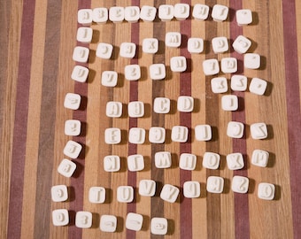 Alphabet Stamps for Clay, Soap, Cookie Crafts | Letter Stamp Set | Lowercase & Uppercase Letters | Mini Letter Stamps | Cookie Dough Stamp