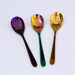 Eislöffel - Löffel mit Gravur - Personalisierter Kaffeelöffel aus Edelstahl - Laserlöffel - Individueller Löffel - Farblöffel