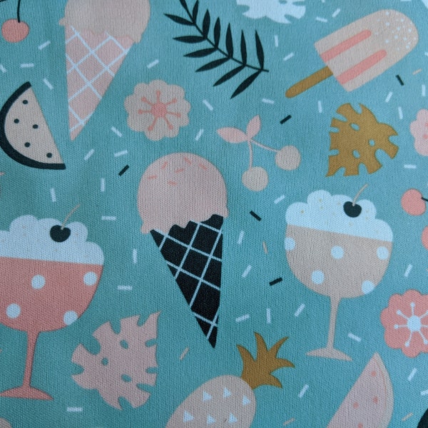 Ice Cream Print PUL Waterproof Fabric