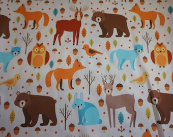 Woodland Friends PUL Waterproof Fabric