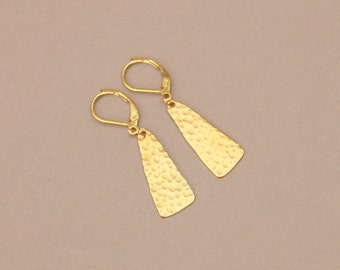 Hammered Brass Earrings