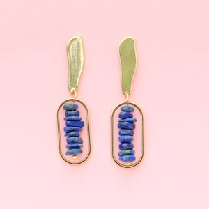 Lapis Lazuli Statement Earrings
