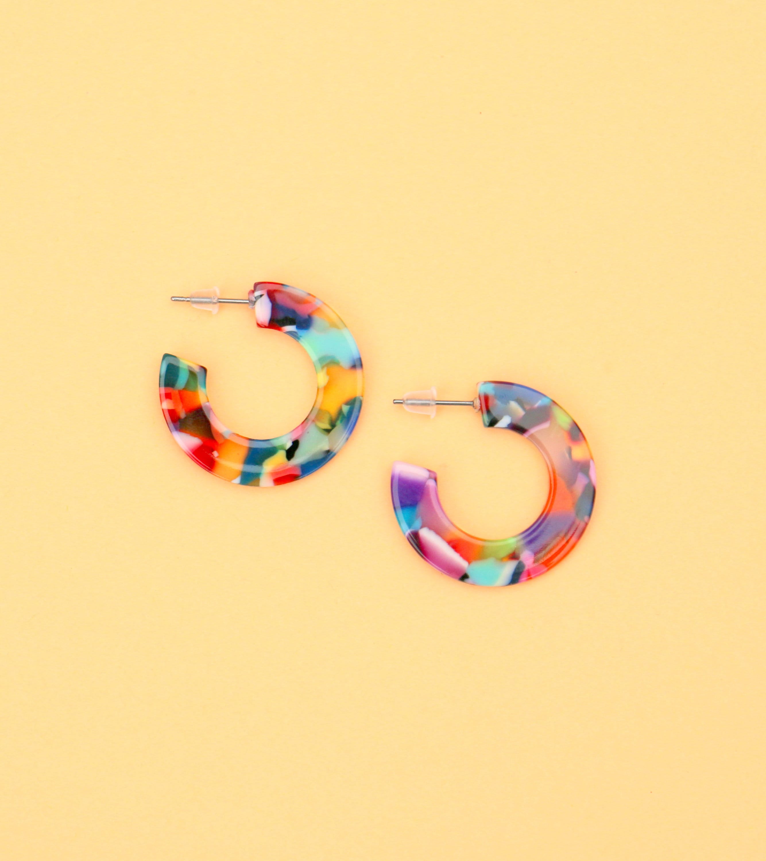 CIBIRICH Orecchini Pendenti In Resina Multicolore – Gioielli Artistici Per Donna, Leggeri, Con Panno E Scatola Regalo - 2