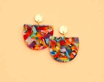 Multi Colour Statement Earrings