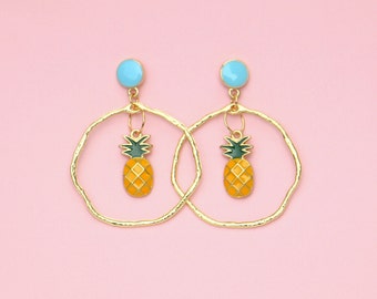 Pineapple Statement Earrings