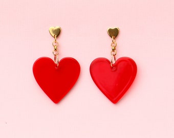 Red Hearts Earrings