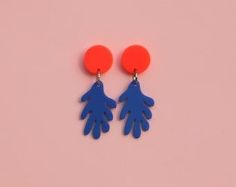 Matisse Shaped Earrings Blue
