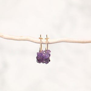 Amethyst Beaded Hoops image 4