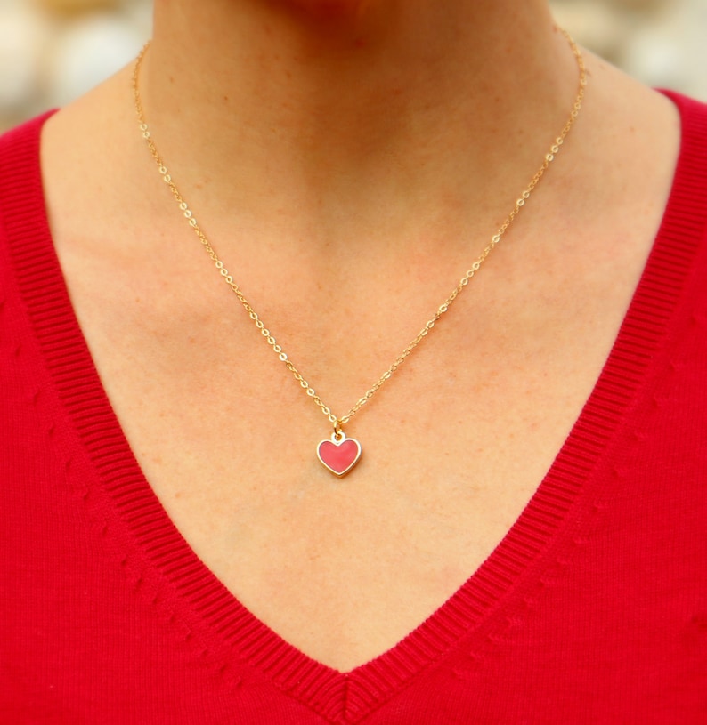 Red Heart Necklace image 7