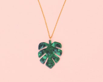 Monstera Leaf Necklace For Women