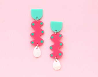 Matisse Inspired Modern Funky Statement Earrings