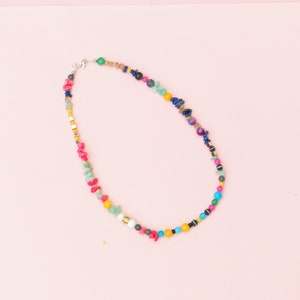 Colorful Beaded Gemstone Necklace For Women image 5