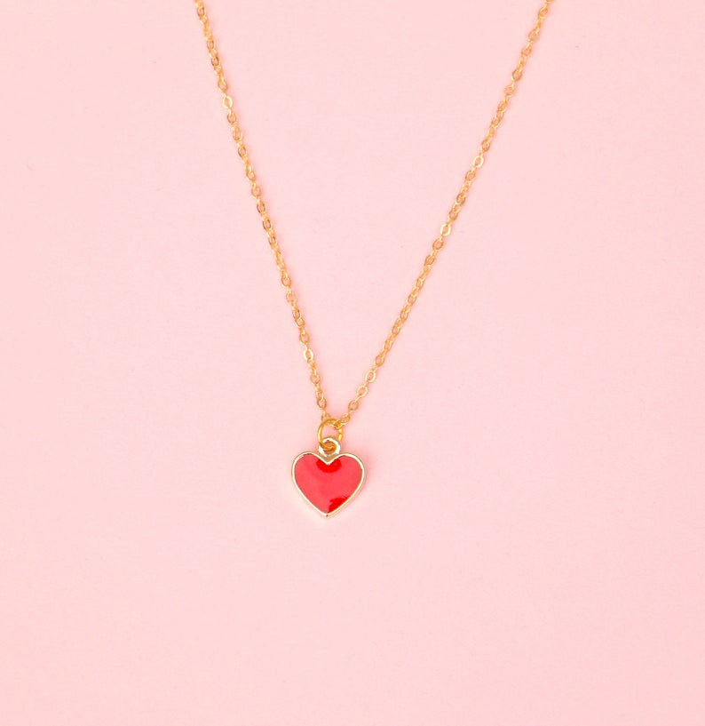 Red Heart Necklace image 4