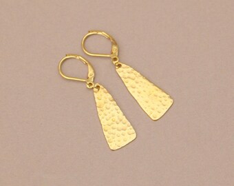 Hammered Brass Earrings