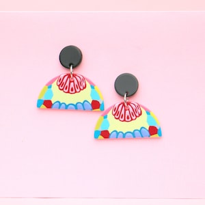 Abstract Graffiti Statement Earrings