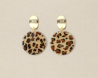 Leopard Animal Print Statement Earrings