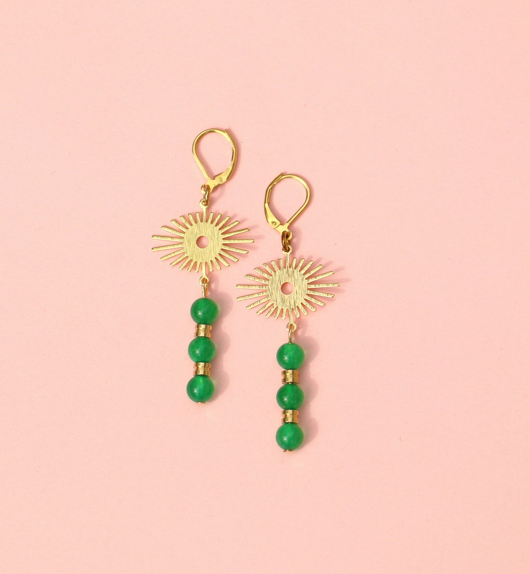 XFSRG 2 Paar Ohrringe Damen - Gold Muschel Sonne Design Edelstahl