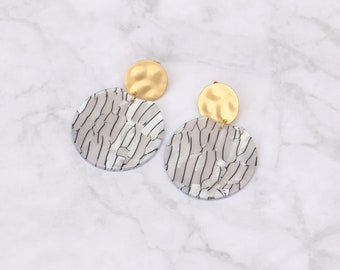 Zebra Acrylic Earrings