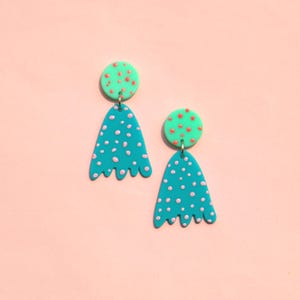 Handpainted Acrylic Earrings