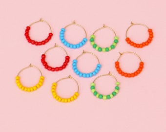 Seed Bead Hoops