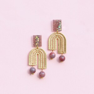 Boucles d'oreilles tendance en jade
