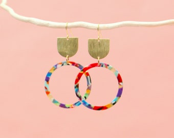 Statement Circle Earrings Color Your Life