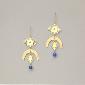 Moon Sun Statement Earrings