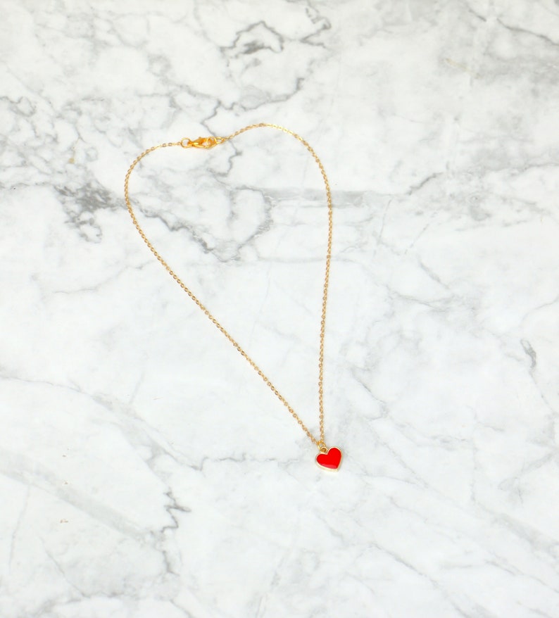 Red Heart Necklace image 3