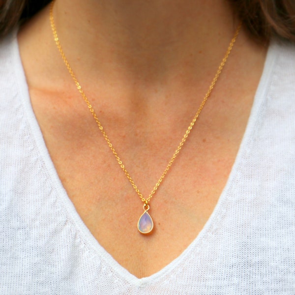 Collana Dainty Opalite Drop per le donne