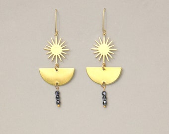 Semi Circle Sun Earrings