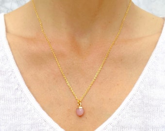 Dainty Rose Quartz Necklace For Women