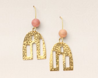 Abstract Brass Earrings